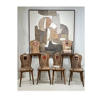 19th Century Belgian Antique Chairs with Coat of Arms from Chateau