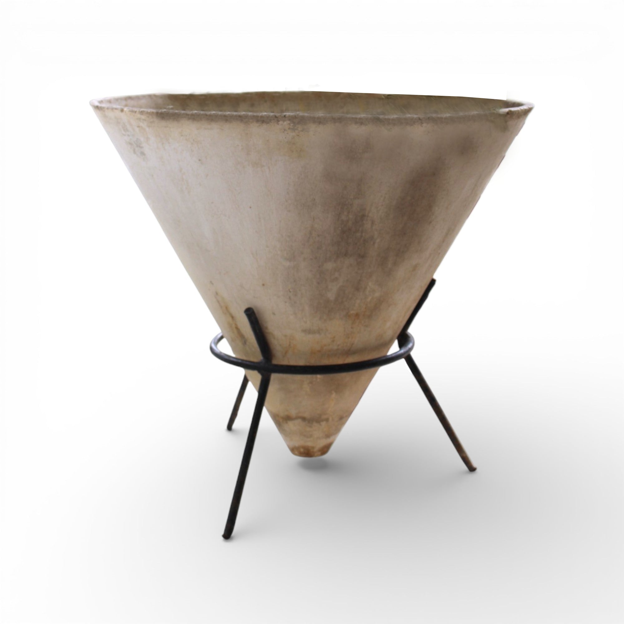 Mid-Century Swiss Willy Guhl Conical Planter with Stand
