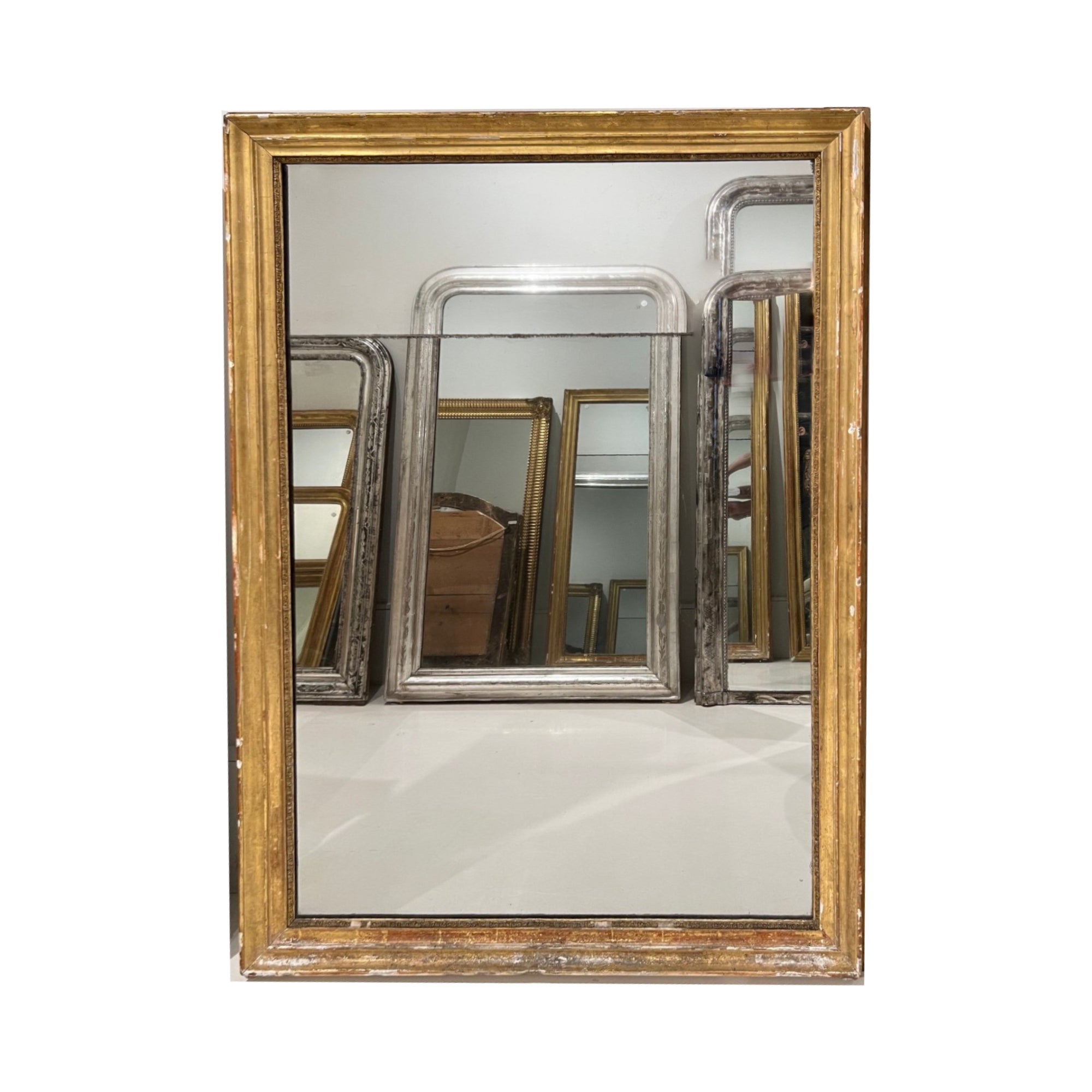 19th Century French Louis XVI Gilded Mirror