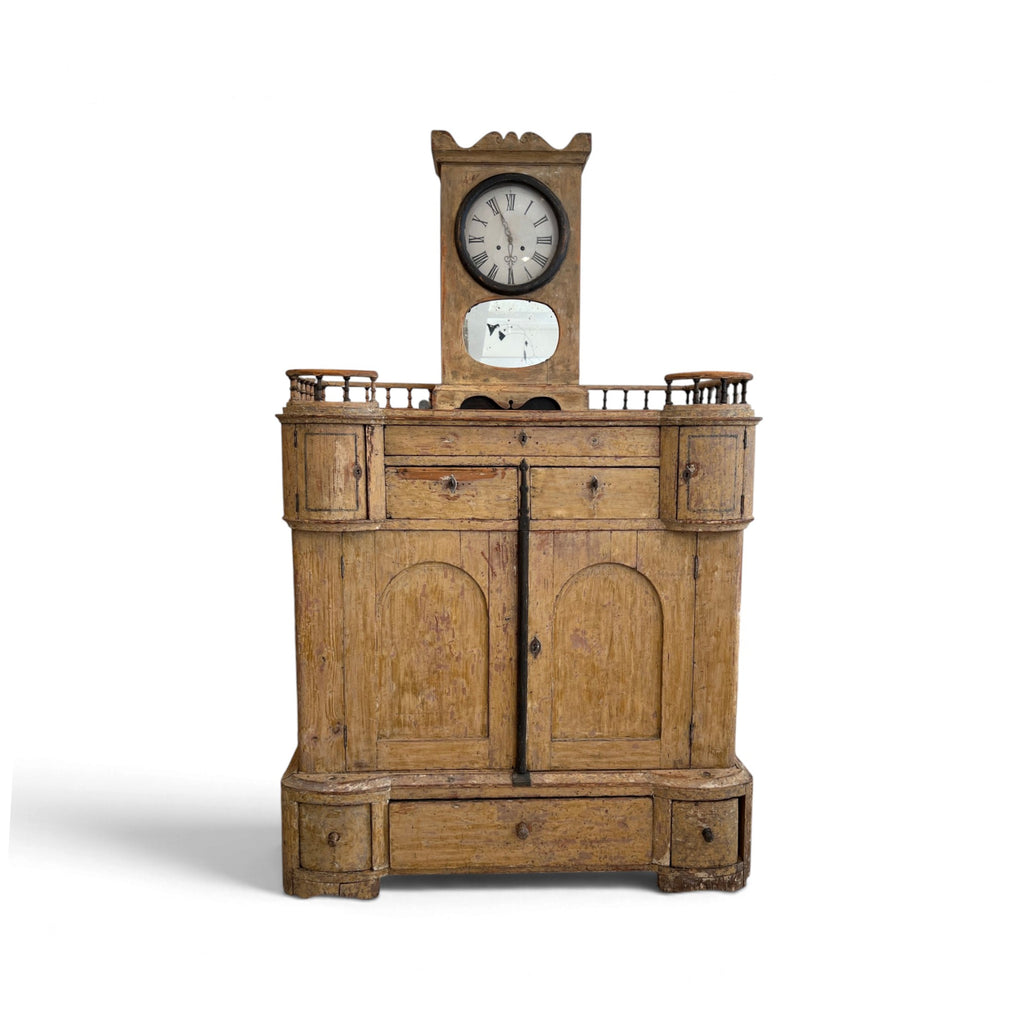 19th Century Swedish Clock Cupboard