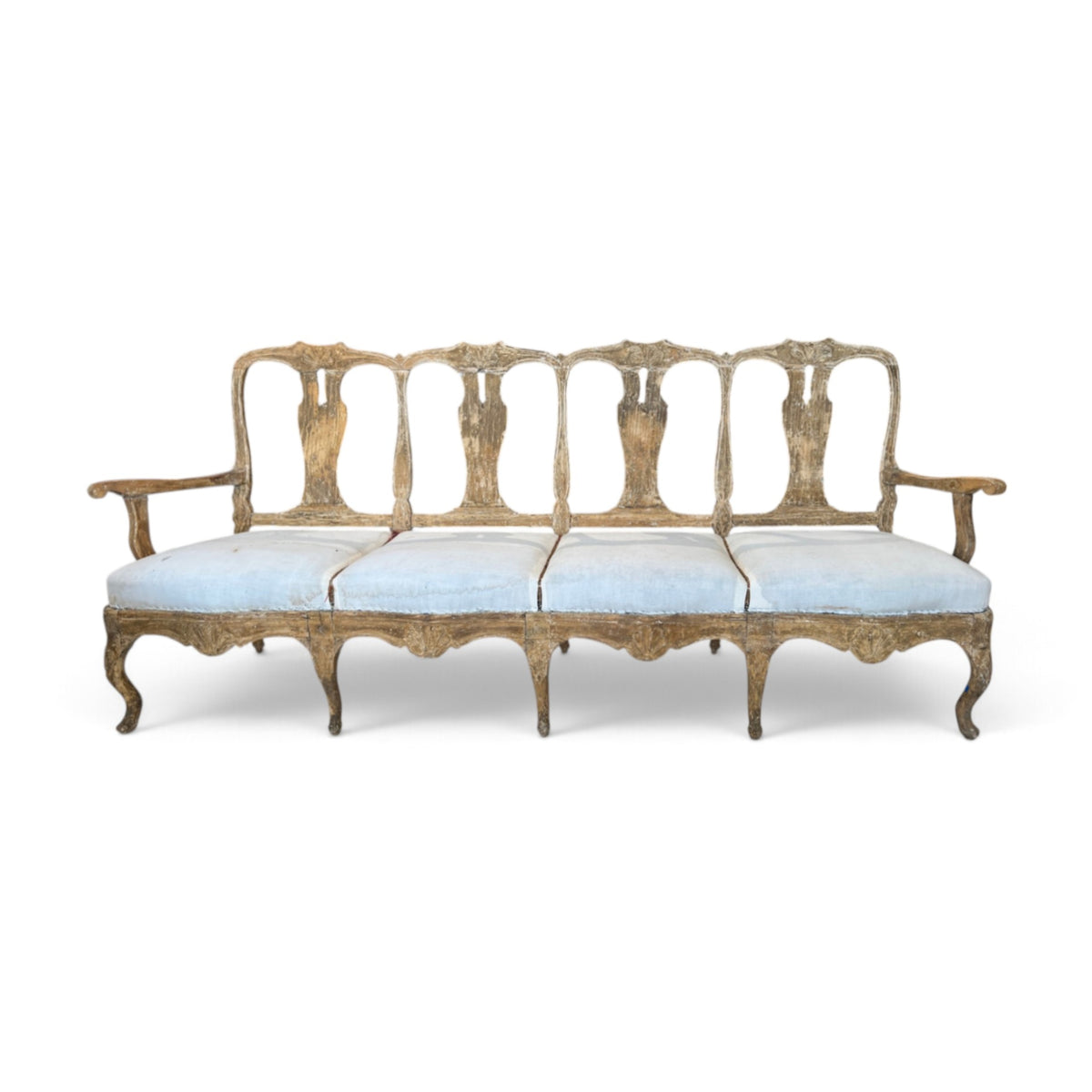 18th Century Swedish Rococo Bench