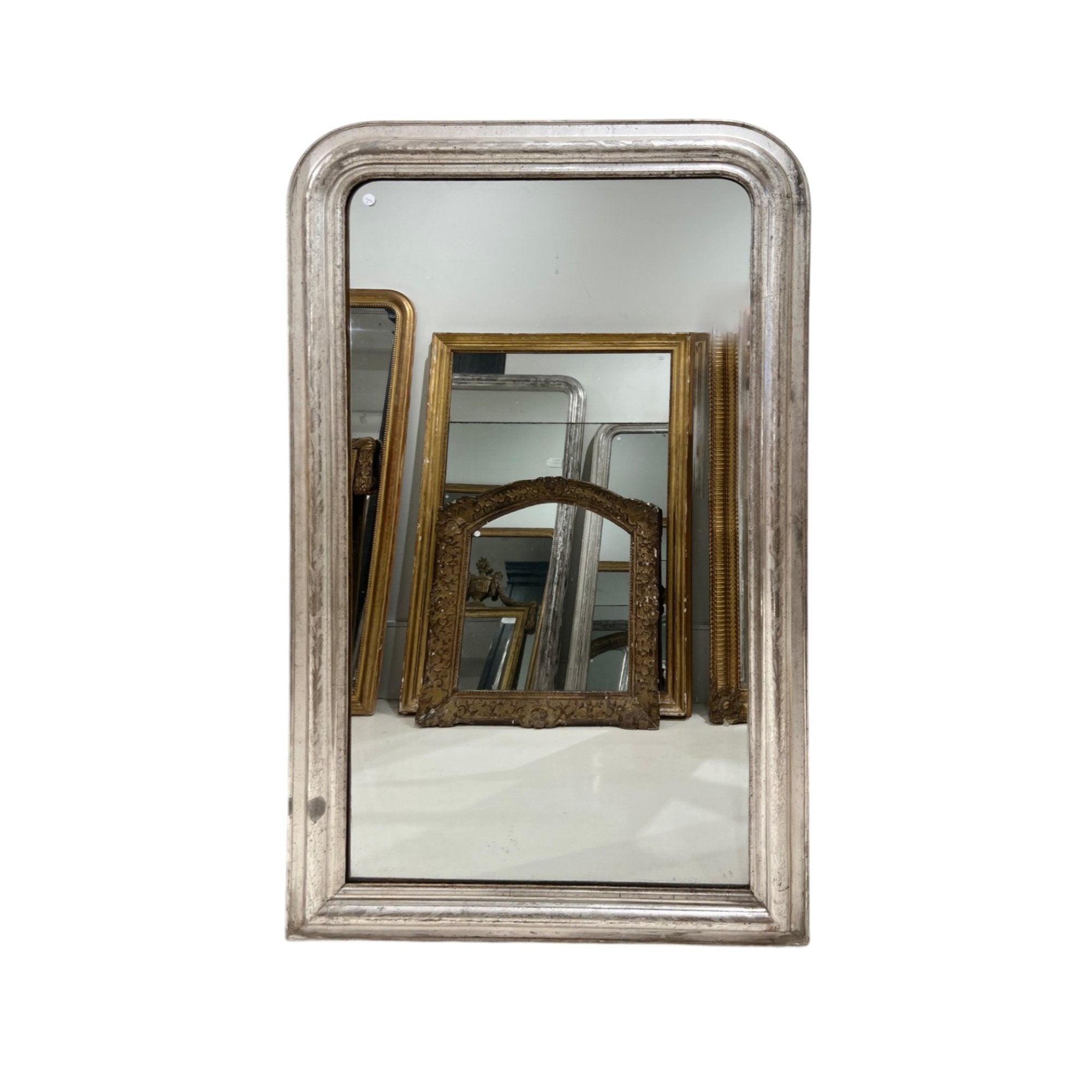 19th Century French Silver Louis Philippe Large Mirror