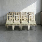 Early 20th Century Set of 12 Louis XVI Style Chairs with Urn Back
