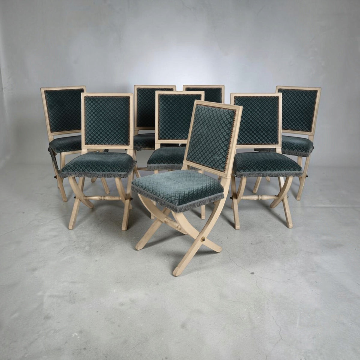 19th Century French Set of 8 Directoire Style Chairs