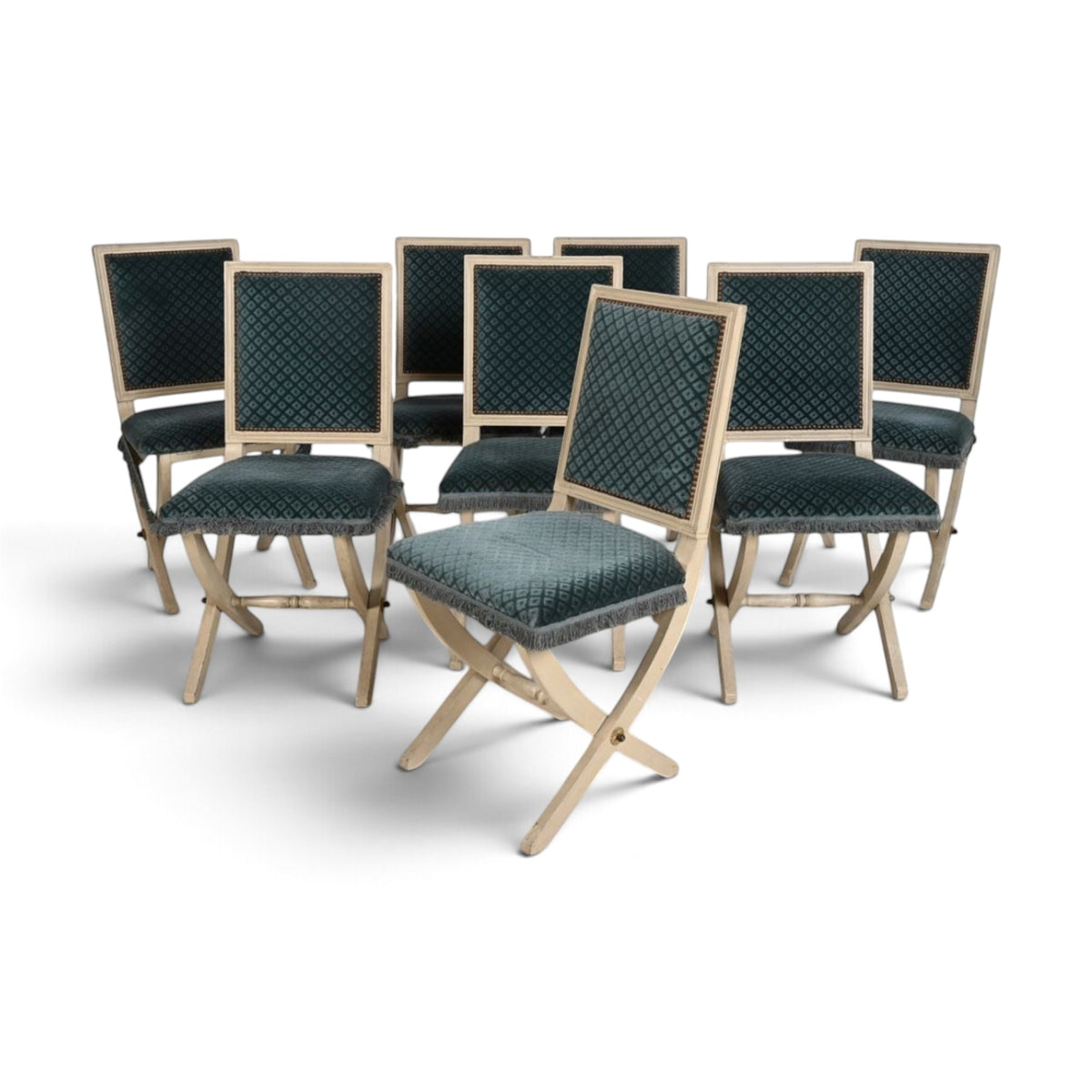 19th Century French Set of 8 Directoire Style Chairs