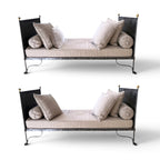 19th Century French Pair of Napoleon III Iron Daybeds