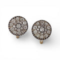 Mid 19th Century 14 Karat Yellow Gold Old Mine Cut Diamond Earrings