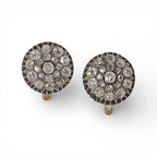 Mid 19th Century 14 Karat Yellow Gold Old Mine Cut Diamond Earrings