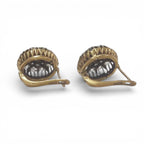 Mid 19th Century 14 Karat Yellow Gold Old Mine Cut Diamond Earrings