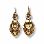 Renaissance Revival 14 Karat Yellow Gold Drop Earrings