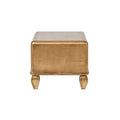Maison Contemporary Ottoman Coffee Table in Gold Leaf Finish