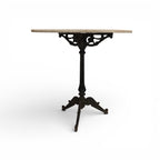 19th Century French Antique Stone Top Table with Iron Base