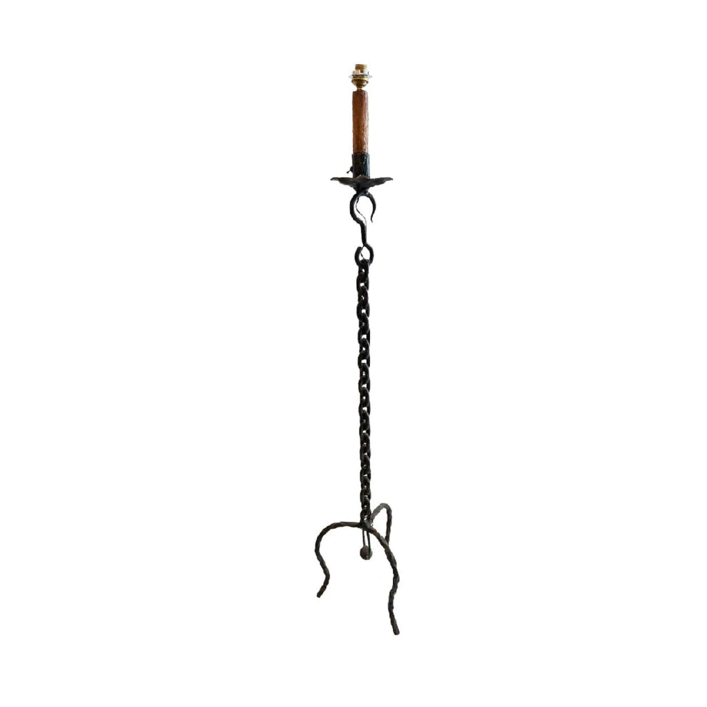 Vintage Black Chain Link Floor Lamp