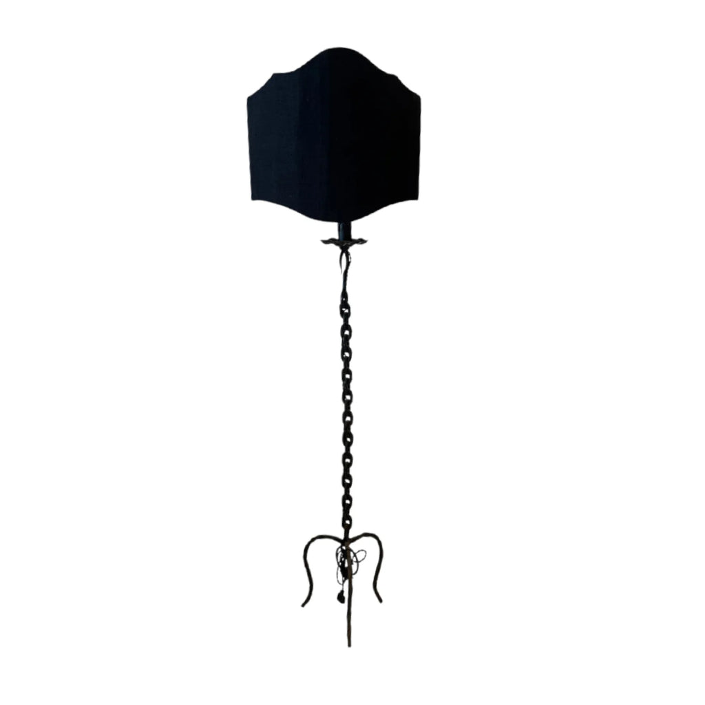 Vintage Black Chain Link Floor Lamp