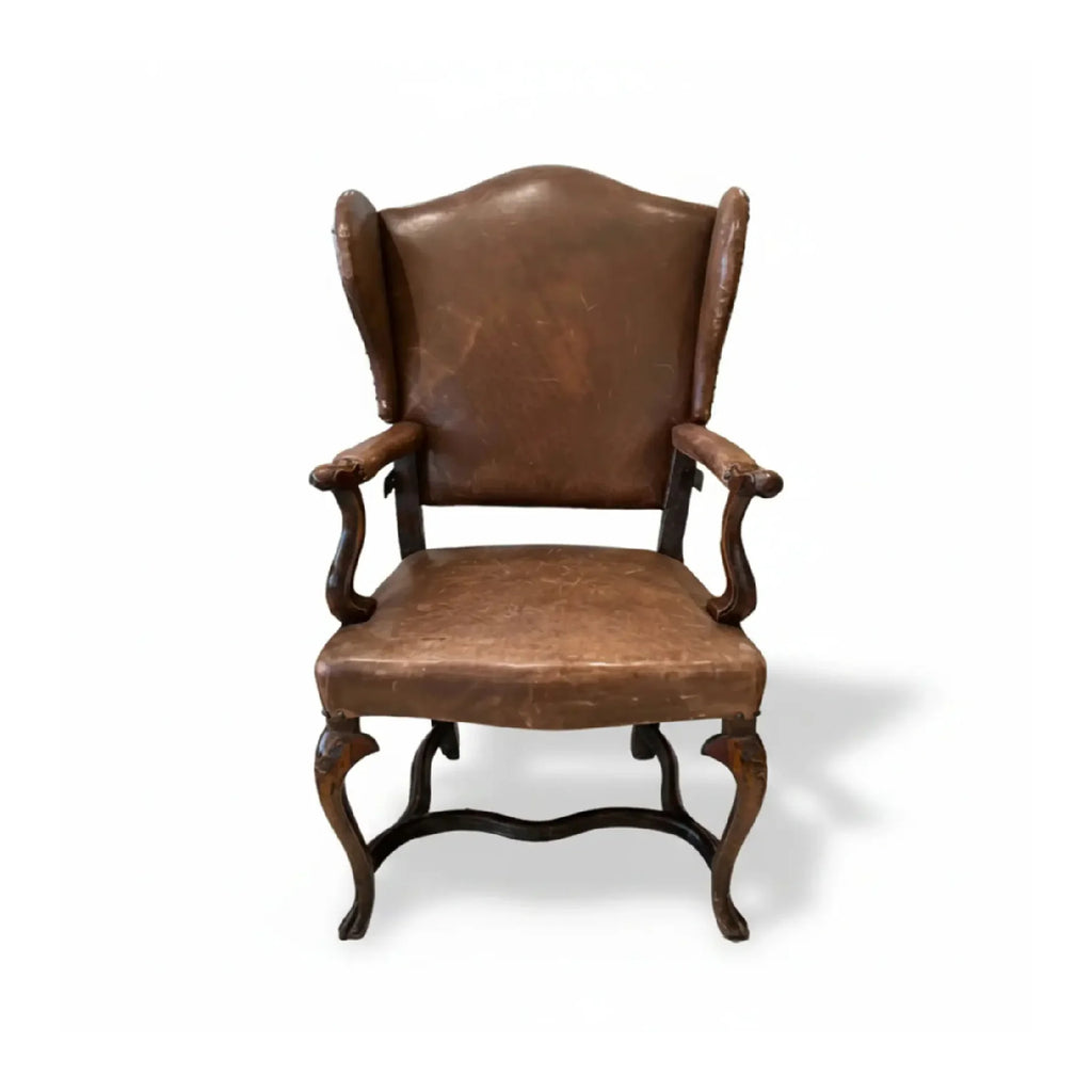 18th Century French Leather Reclining Chair