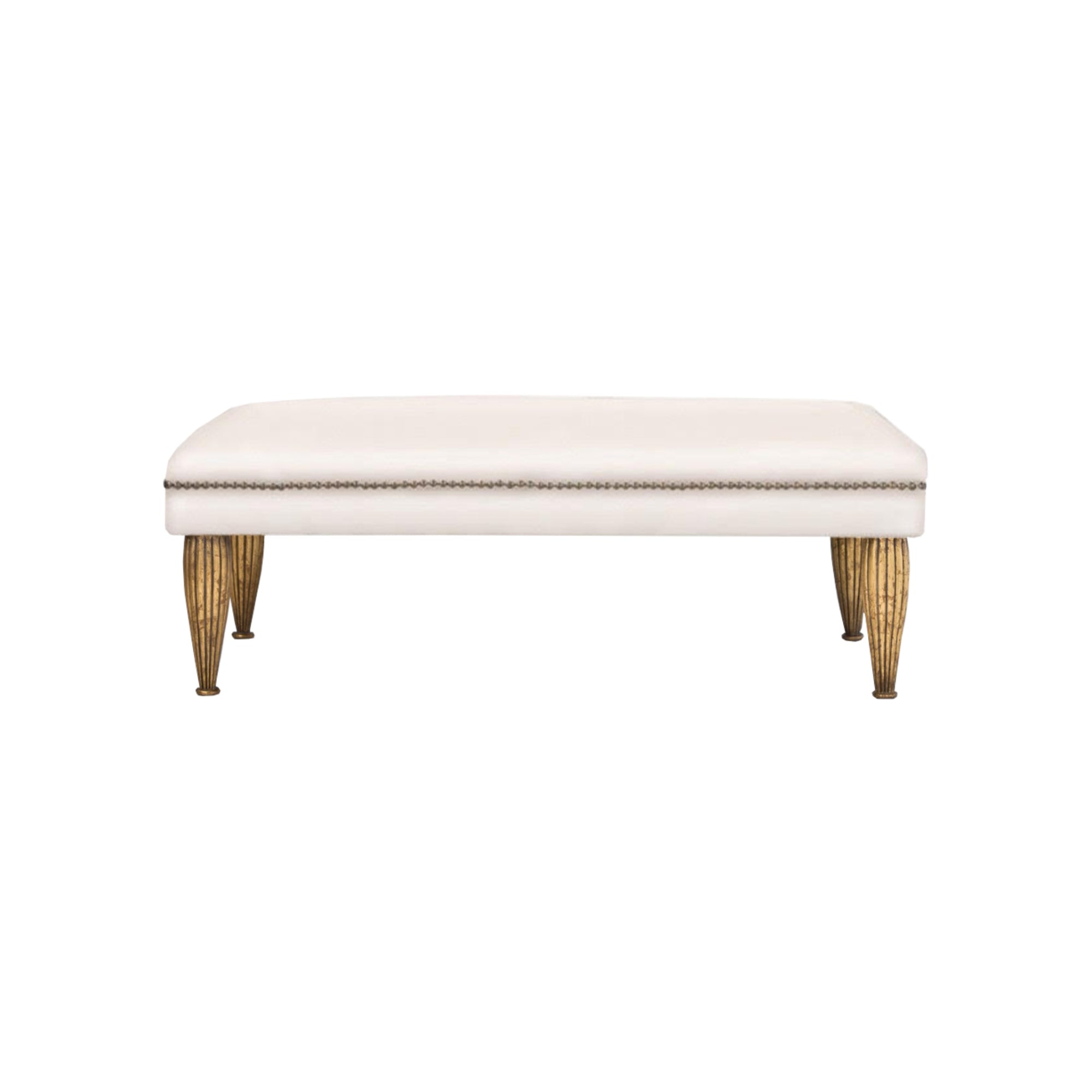 Maison Contemporary Bench with Gilded Legs