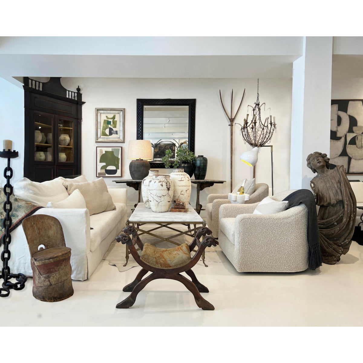 Contemporary Arched Back Swivel Chair (Two Available)