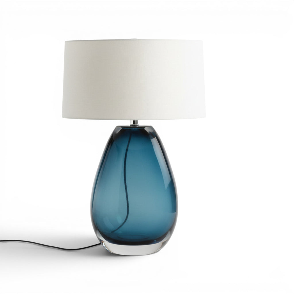 Blue Teardrop Table Lamp