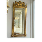 French Louis XVI Gilded Mirror with Neoclassical Carving