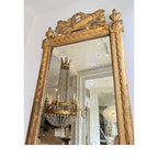 French Louis XVI Gilded Mirror with Neoclassical Carving