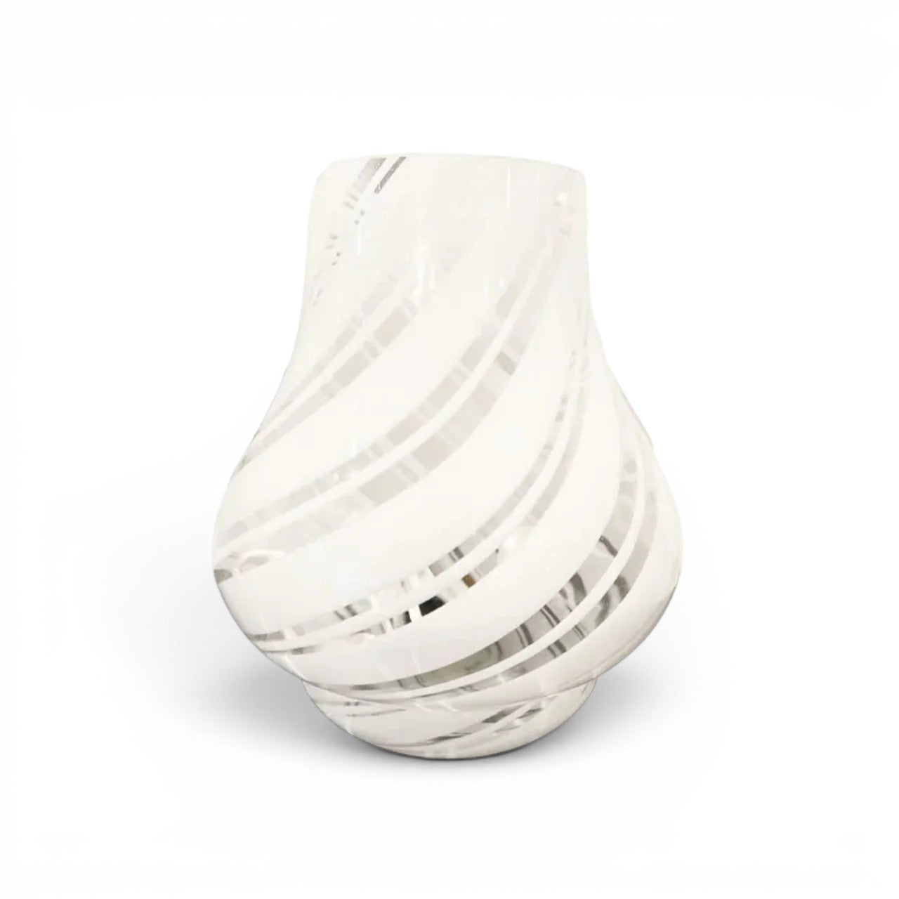 Vintage Italian White Murano Table Lamp - Medium