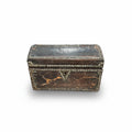 18th Century Antique Leather Box with Nailheads