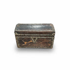 18th Century Antique Leather Box with Nailheads