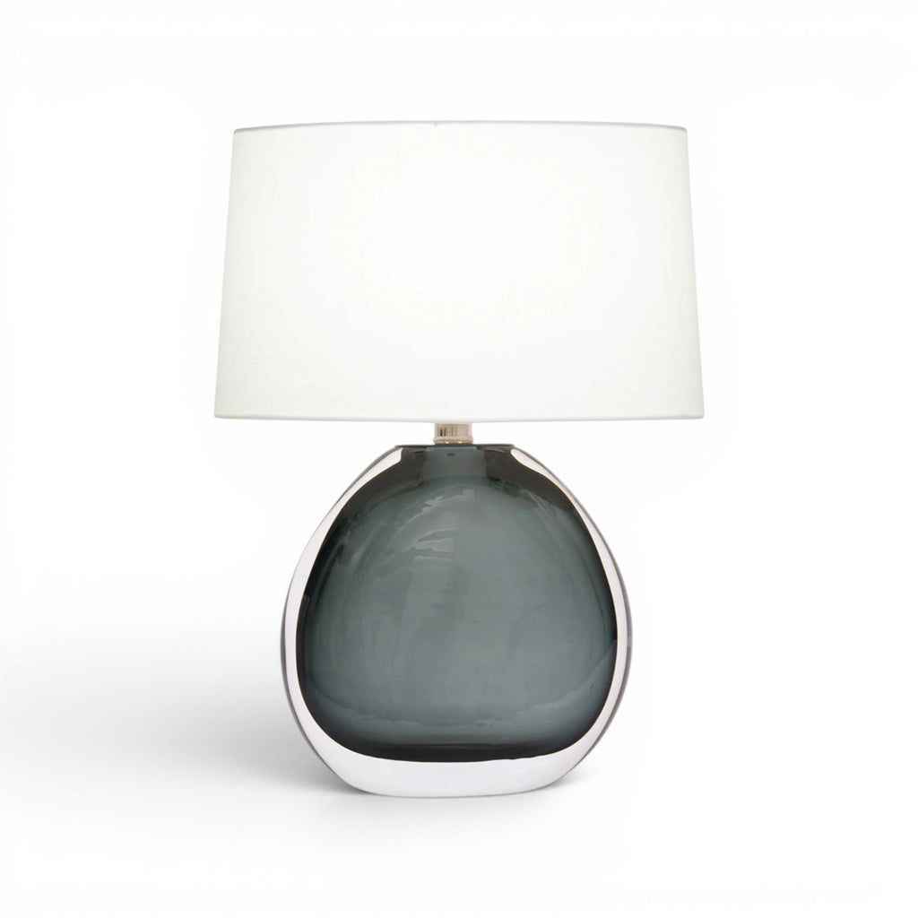 Smokey Oval Table Lamp