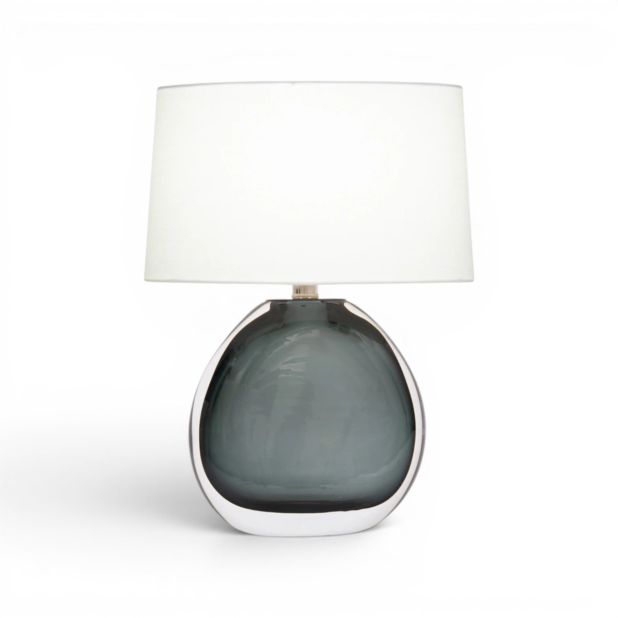 Smokey Oval Table Lamp