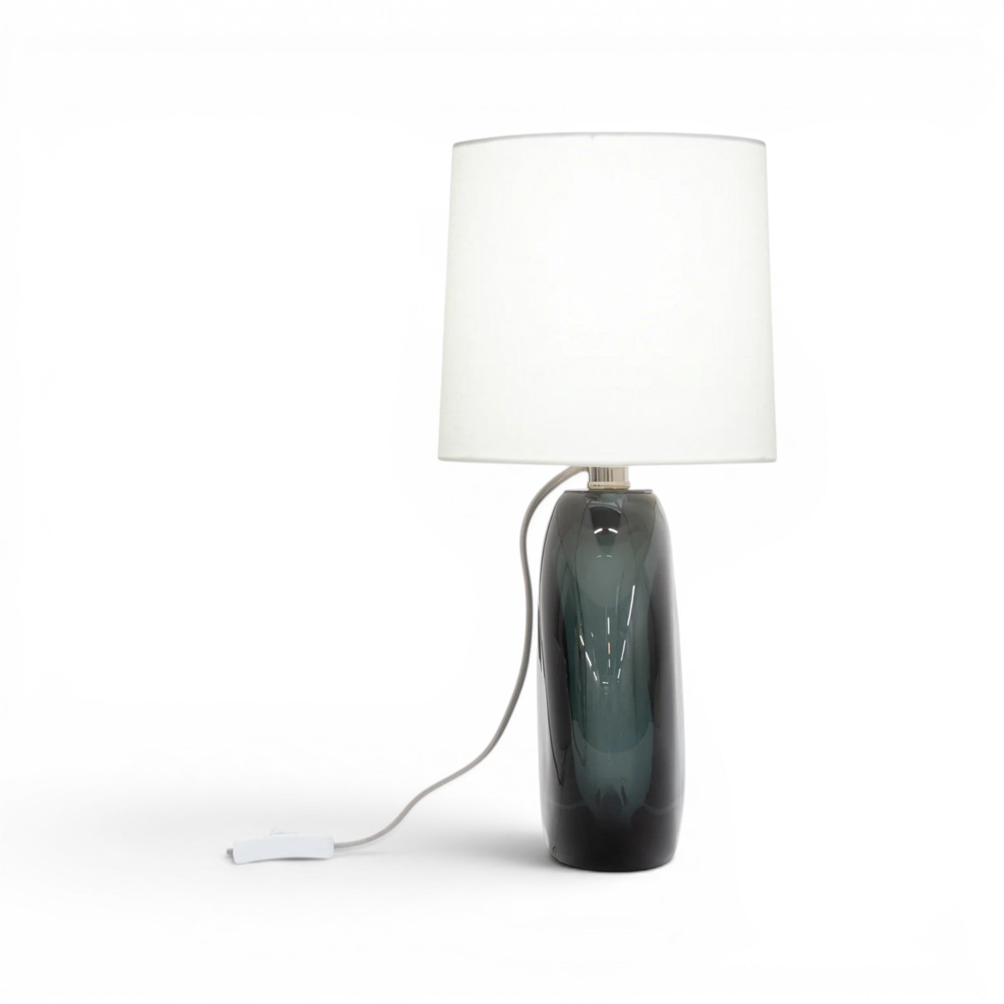 Smokey Oval Table Lamp