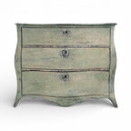 18th Century German Antique Painted Rococo Bombe Chest