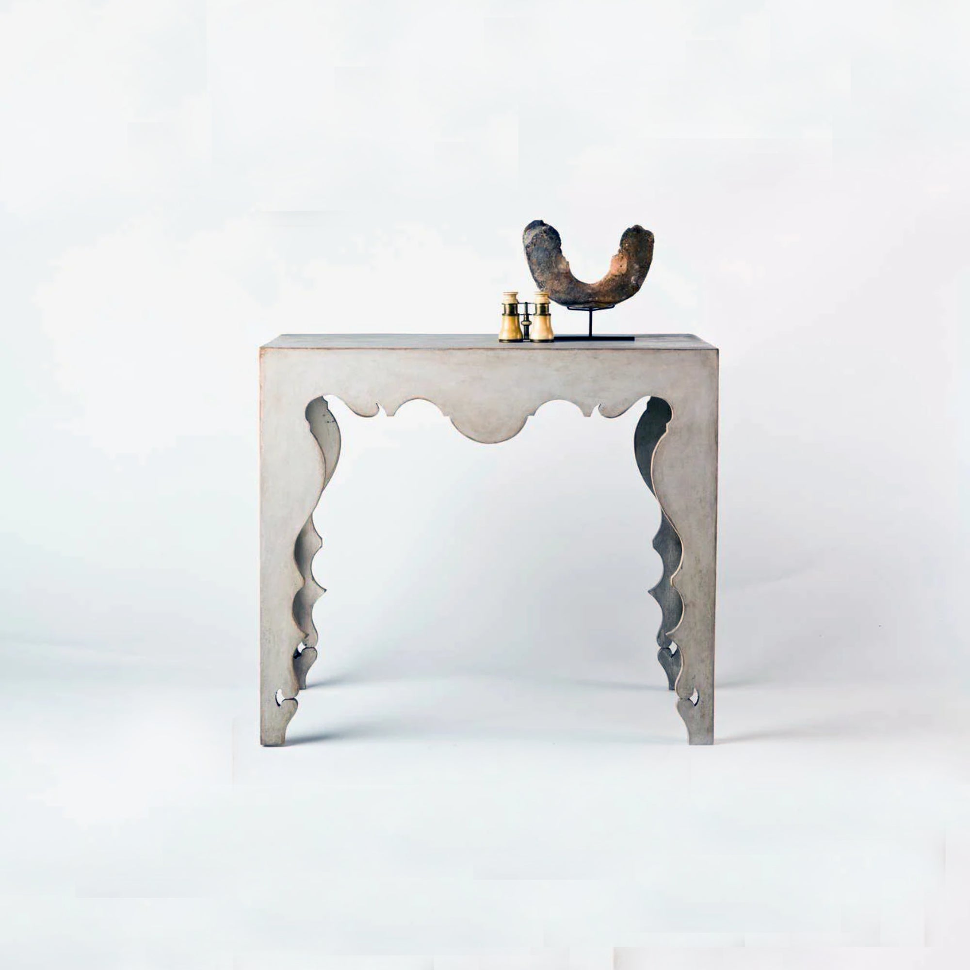 Maison Contemporary Rococo Console Table in Painted Swedish Finish