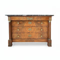 19th Century Empire Marble Top Commode