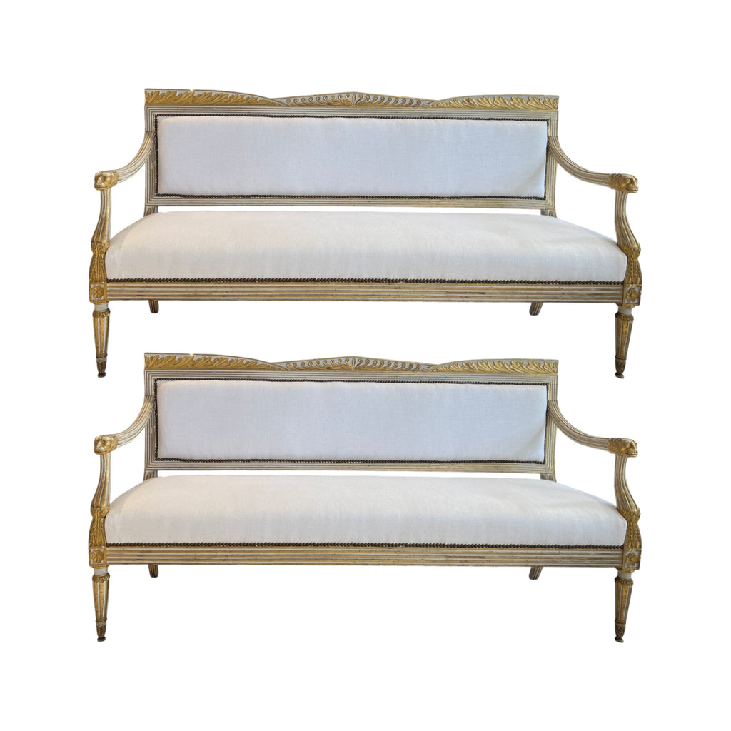 Rare Pair of 1st Empire Benches from Parma