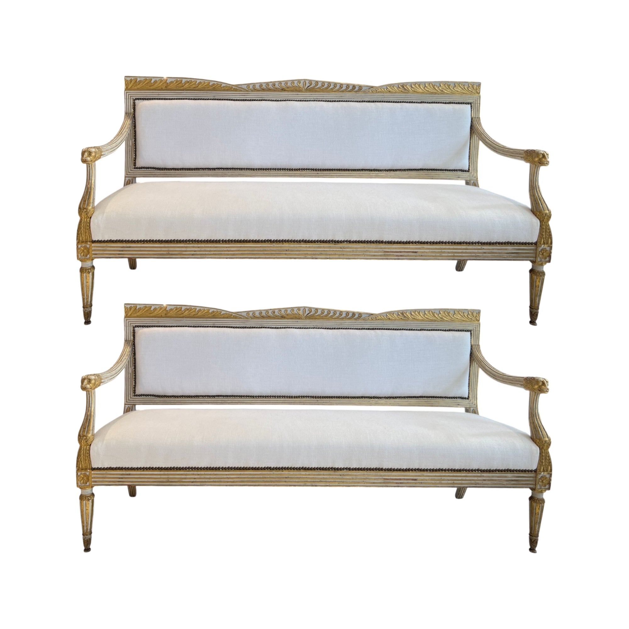 Rare Pair of 1st Empire Benches from Parma
