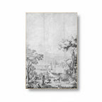 Maison Pastoral Grisaille Panel - Grey