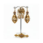 Renaissance Revival 14 Karat Yellow Gold Drop Earrings