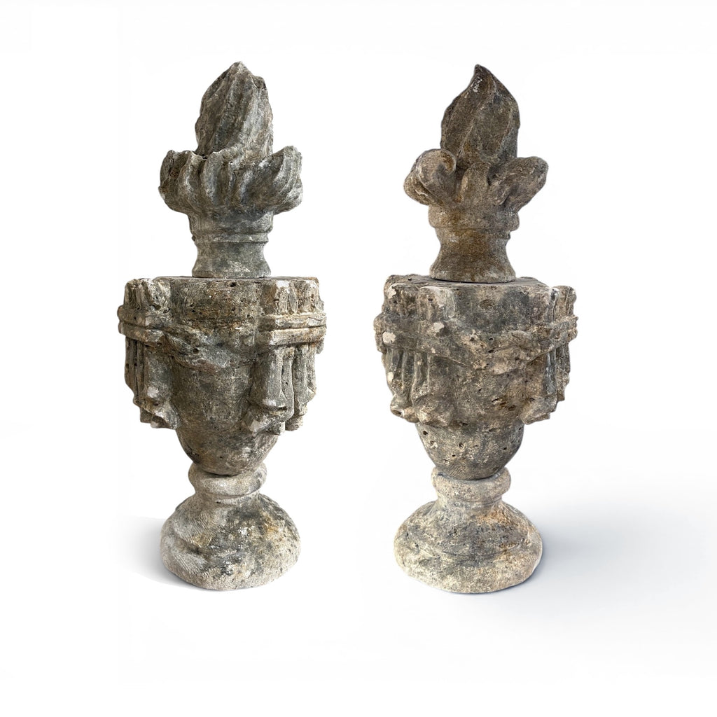 19th Century French Pair of Stone Pot au Feu from Chateau in Dordogne