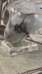 Midcentury Marble Sculpture on Acrylic Base