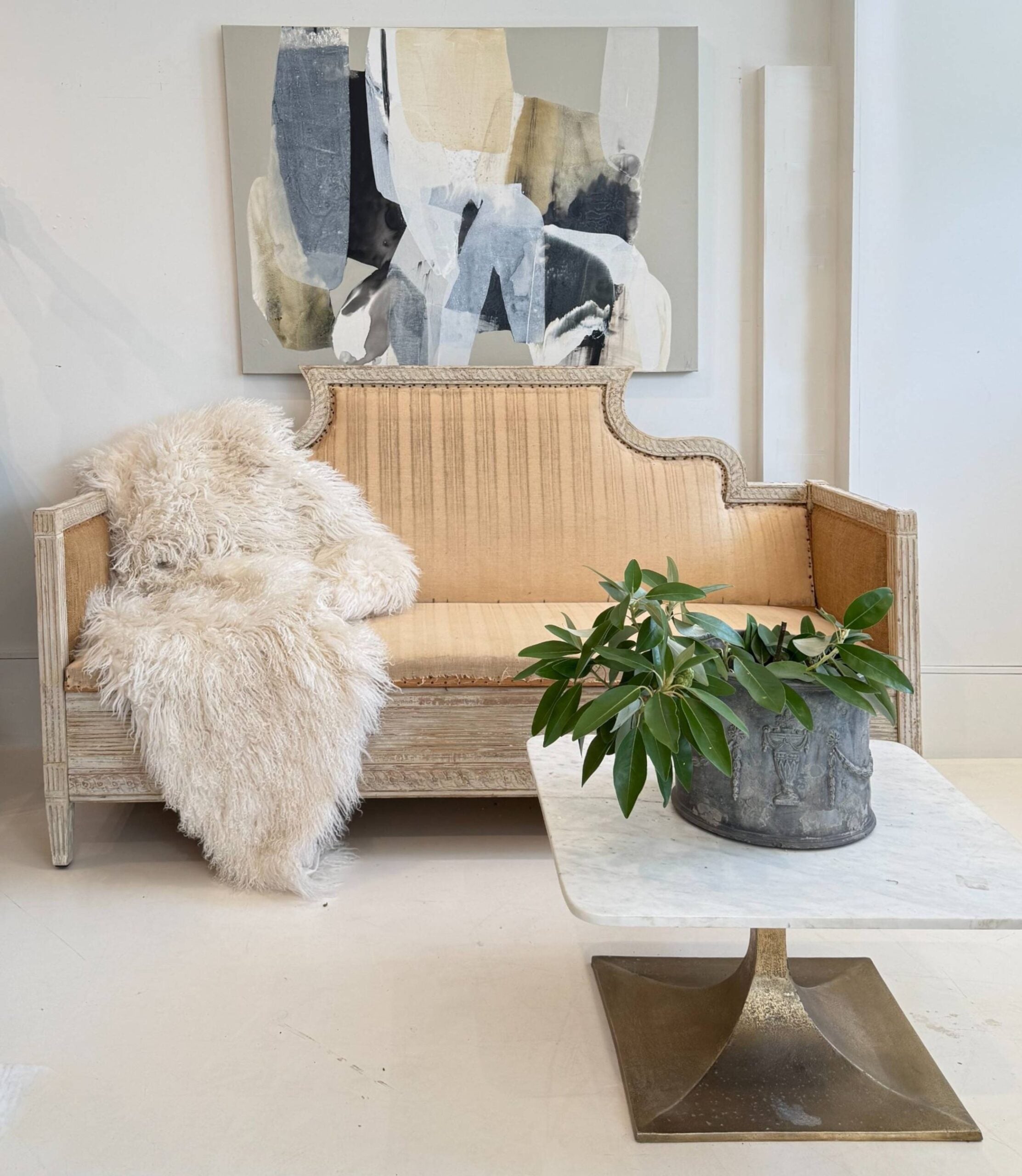 19th Century Swedish Neoclassical Antique Bench