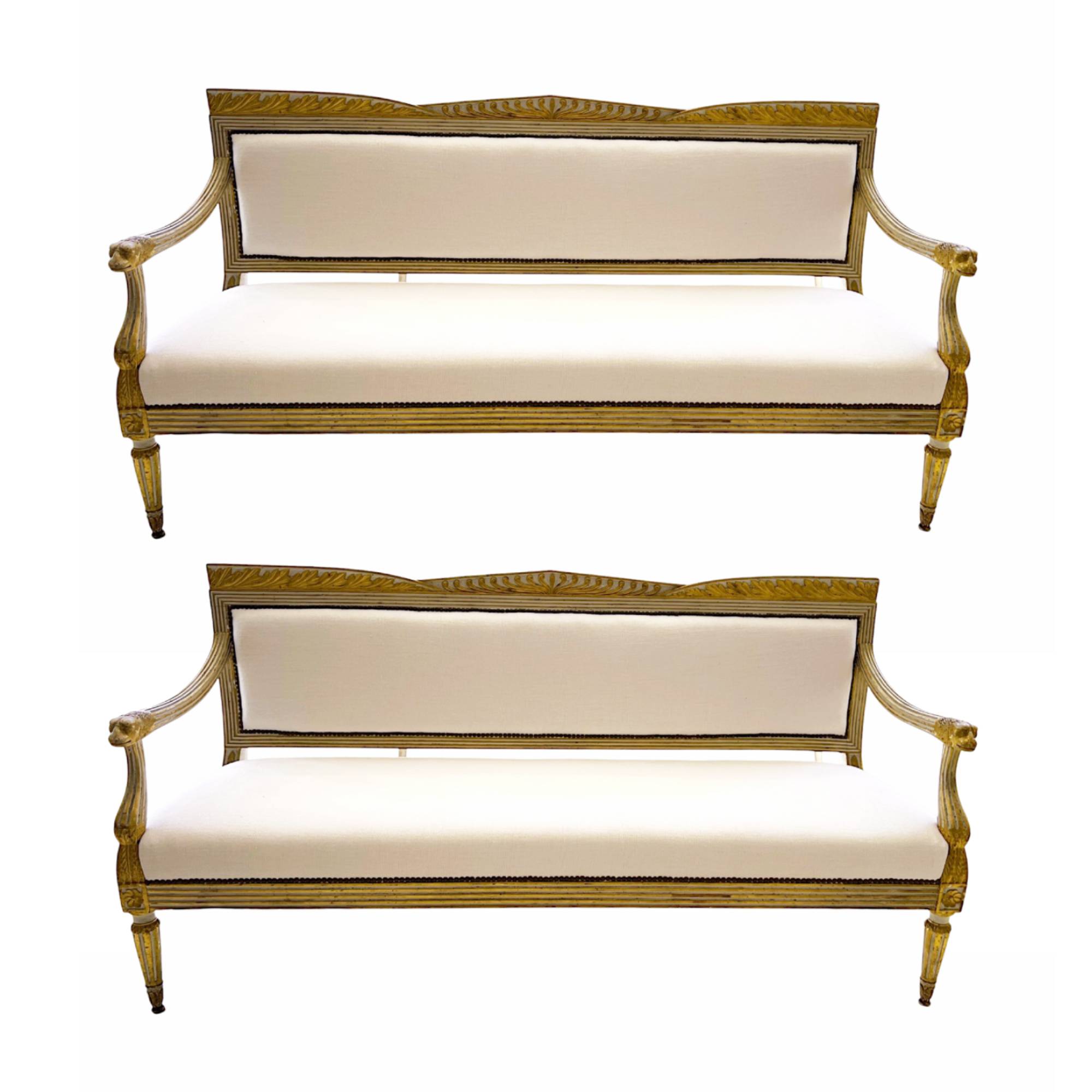 Rare Pair of 1st Empire Benches from Parma