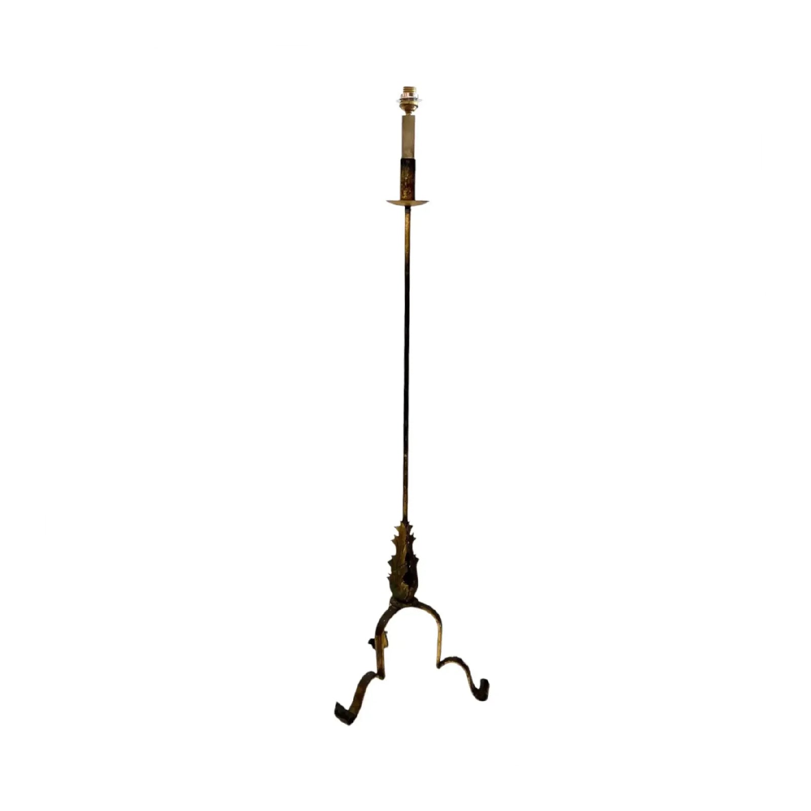 Spanish Gilded Iron Floor Lamp