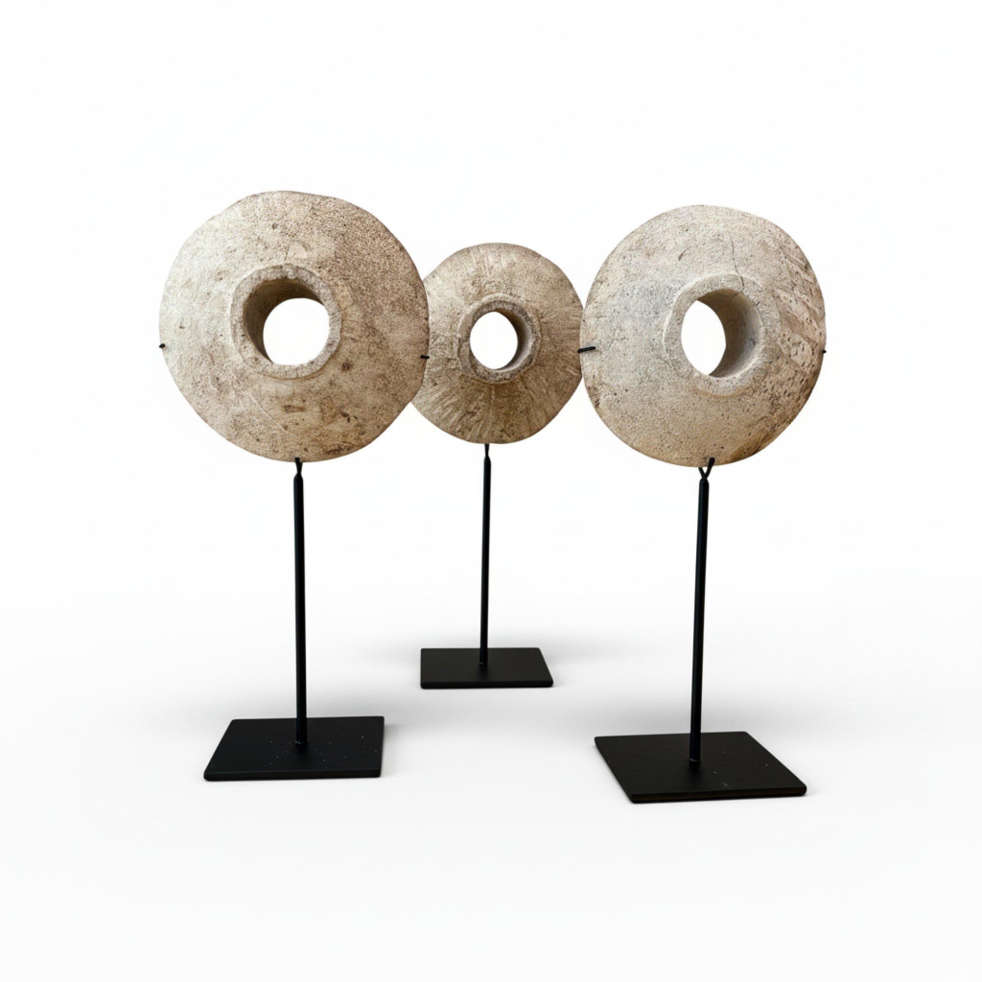 Set of 3 Millstones on Base