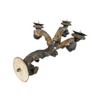 Tara Shaw pair of 17th century Italian hand-carved wooden sconces from Lucca with a rich aged patina.