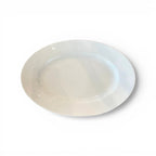 Tara Shaw antique 19th century European white ironstone oval platter with aged glaze and subtle patina