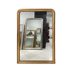 Tara Shaw 19th century French Louis Philippe mirror with a large gilded frame and softly rounded corners.