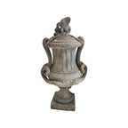 Tara Shaw 19th-century French stone Pot a Feu urn with aged patina and classical sculptural detailing