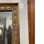 Tara Shaw 18th-century French Louis XVI Directoire mirror with blue and gold grape vine frame detail