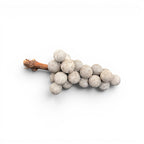 Tara Shaw small decorative alabaster grapes with a natural stone texture and realistic wooden stem on white background