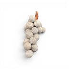 Tara Shaw small decorative alabaster grapes with a natural stone texture and organic, translucent grey finish.
